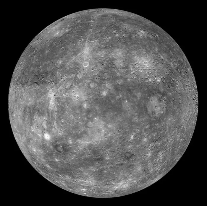 Первая планета от Солнца - Меркурий