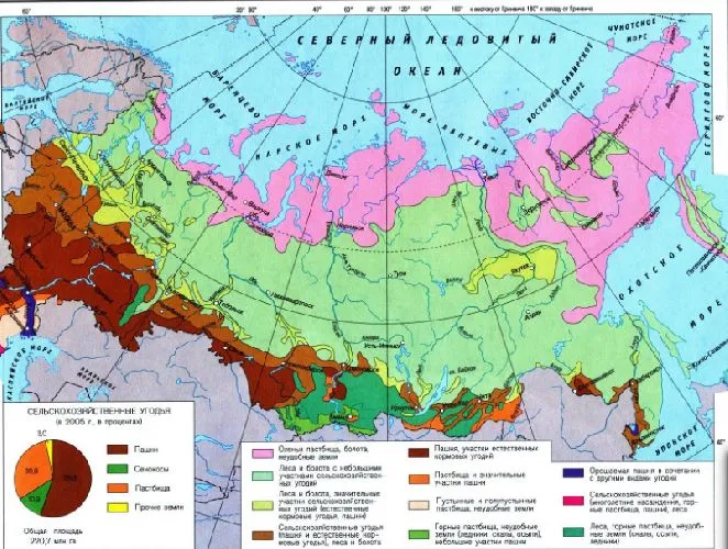 Карта земельных ресурсов РФ