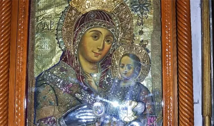 Богородица и Иисус. Икона