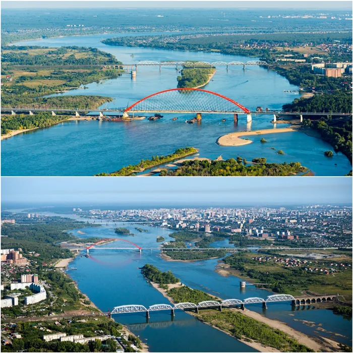 Река Обь в Новосибирске