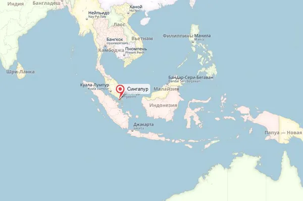 Сингапур карта мира 🥝 достопримечательности, с какими странами граничит, википедия
