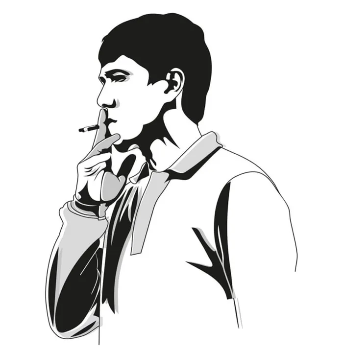Курящий человек