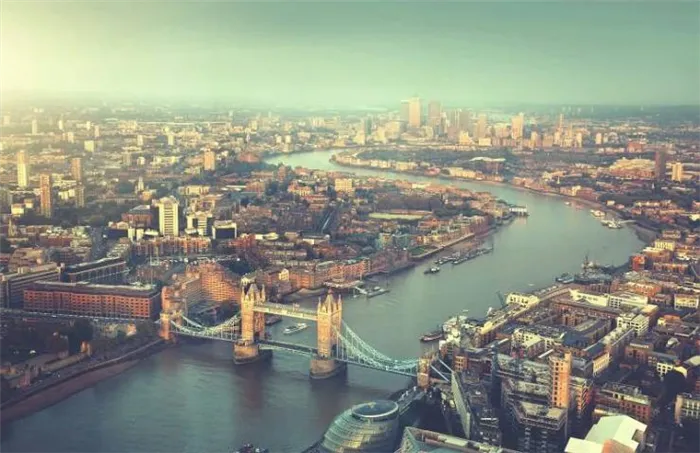 Река Темза и панорама Лондона