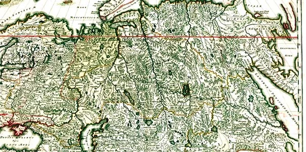 средневековая карта России 
