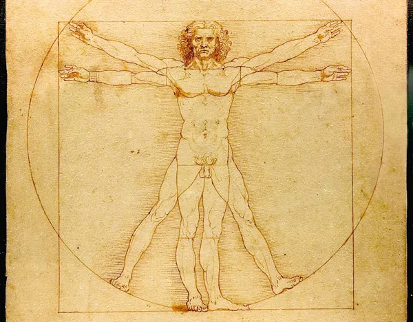Homo vitruviano Leonardo Рисунок 