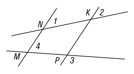 Задачи на параллельность прямых, рисунок 1