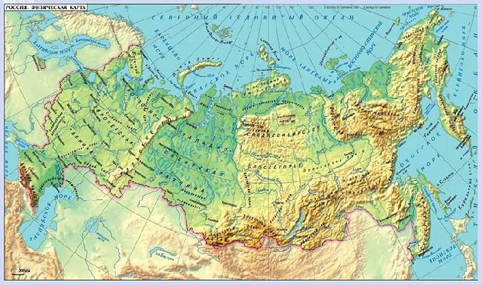 Восточно-европейская равнина на карте